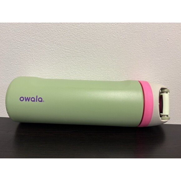Owala FreeSip 24oz Stainless Steel Water Bottle Thermos Neo Sage EUC No Straw - Picture 5 of 7